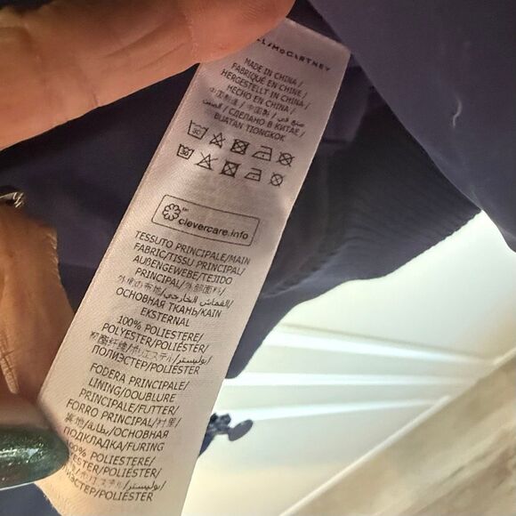 NWT Stella McCartney Girls Blue Embroidered Palm Tree Bomber Jacket in Navy blue - Picture 6 of 8